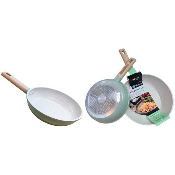 Set de 3 Sartenes Antiadherentes Libres de Pfoa sin Toxicos Rapida Inducción Vitroceramica y Gas (20+24+28cm) Aluminio Fundido sin Teflon - Imagen 4